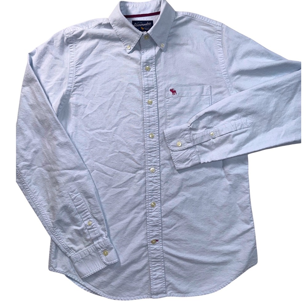 Abercrombie & Fitch Mens Medium Light Blue Cotton Oxford Button Down Shirt